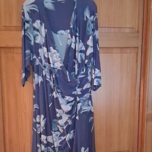 Soft Surroundings Blue Floral Dress